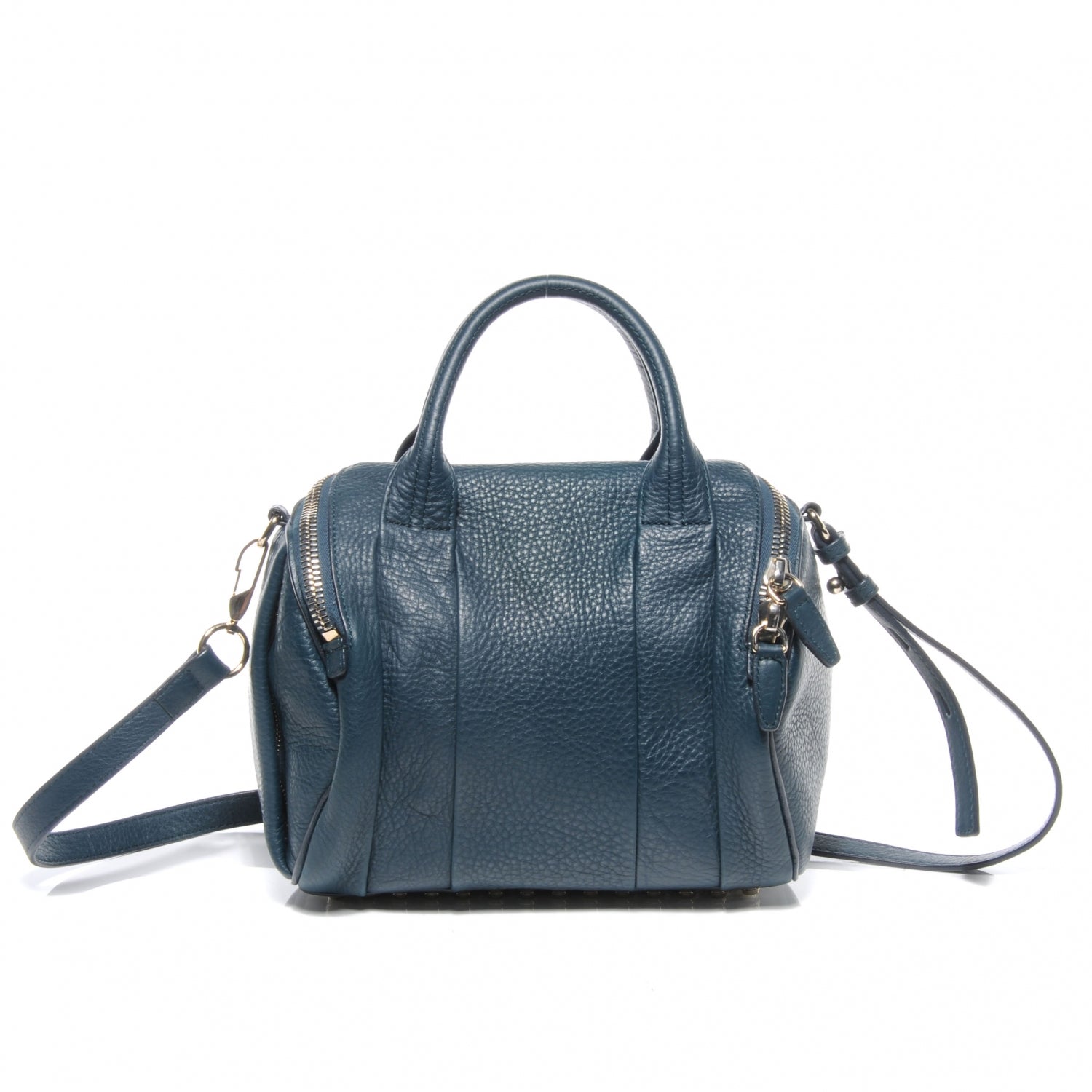 Alexander Wang Pebbled Leather Rockie Dark Argon w Pale Gold Hardware 6 of 7