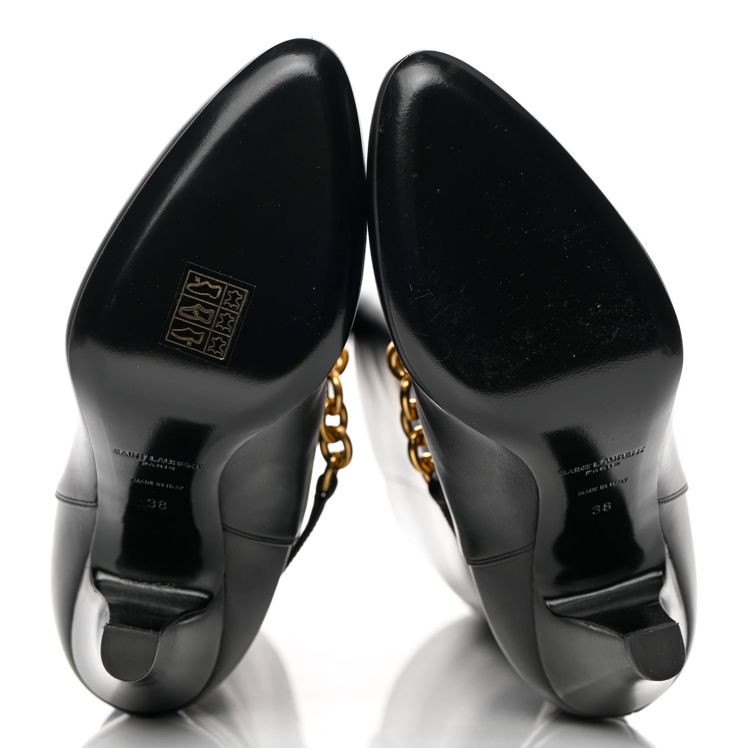 Saint Laurent Smooth Calfskin Le Maillon 95 Boots 38 Black 5 of 8