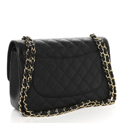 Chanel Caviar Quilted Jumbo Double Flap Black 3 of 9
