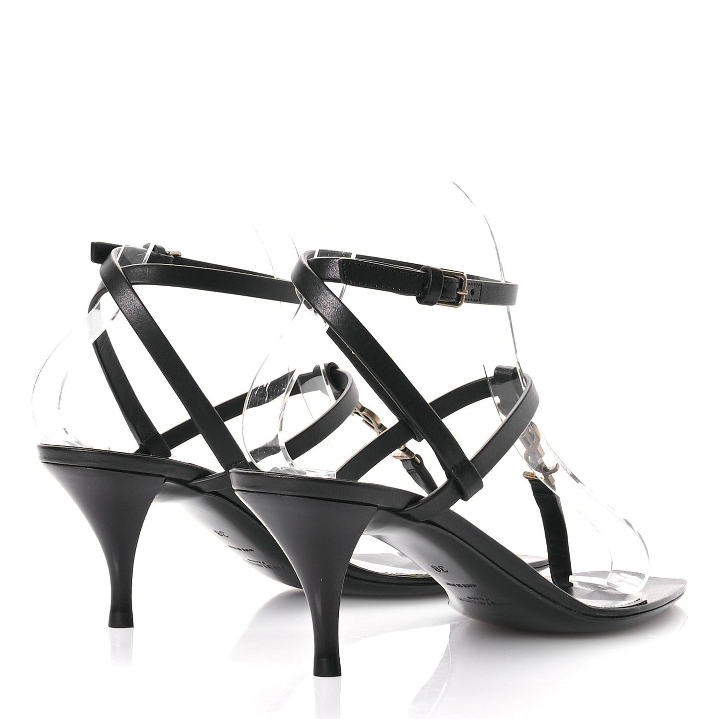 Calfskin Cassandra 60 Sandals 38 Black