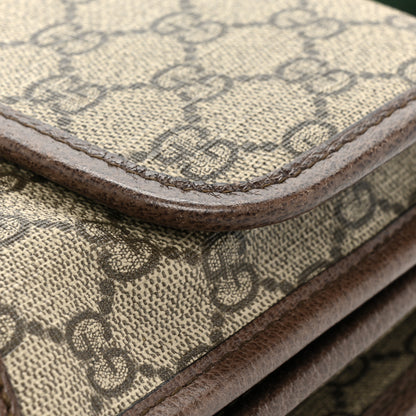 Gucci GG Supreme Monogram Web Small Neo Vintage Double Flap Messenger Bag Beige New Acero 20 of 21
