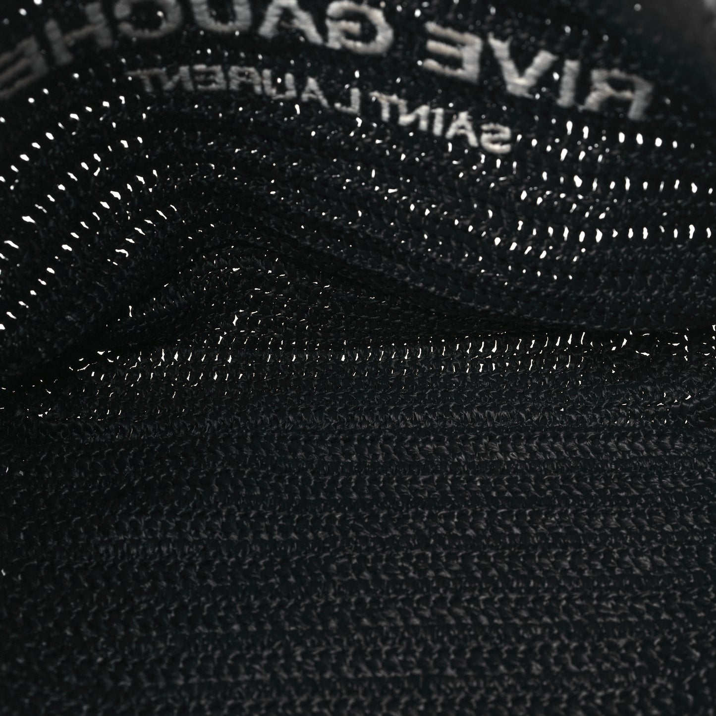 Raffia Rive Gauche Tote Black