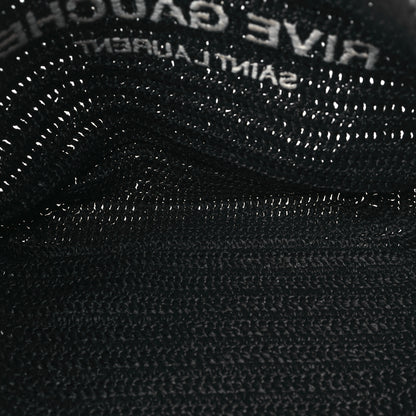 Saint Laurent Raffia Rive Gauche Tote Black 5 of 10