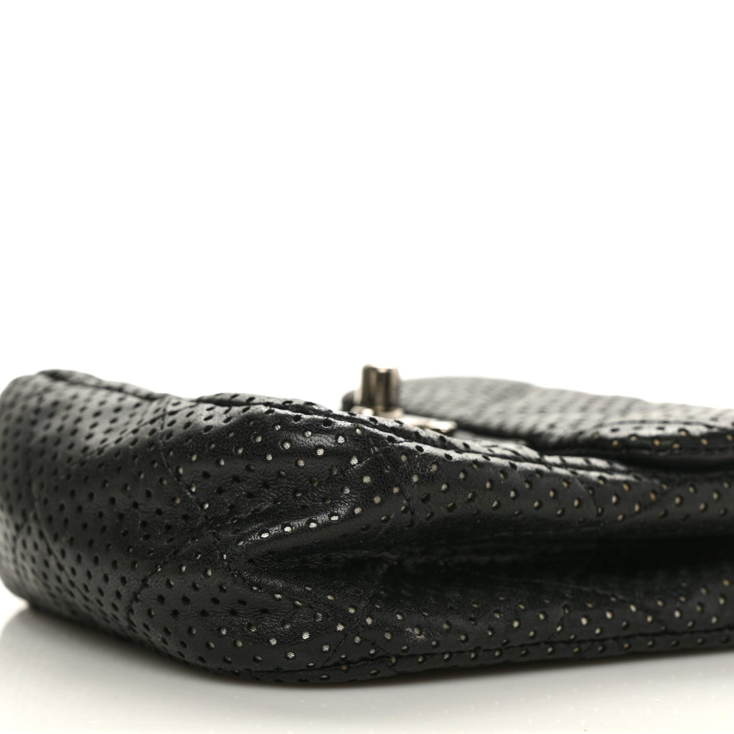 Chanel Lambskin Perforated Mini Flap Bag Black 8 of 9