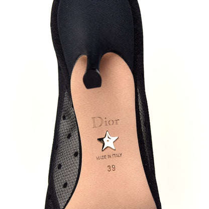 Christian Dior Grosgrain Plumetis Dior Blossom Pump 39 Black 8 of 13