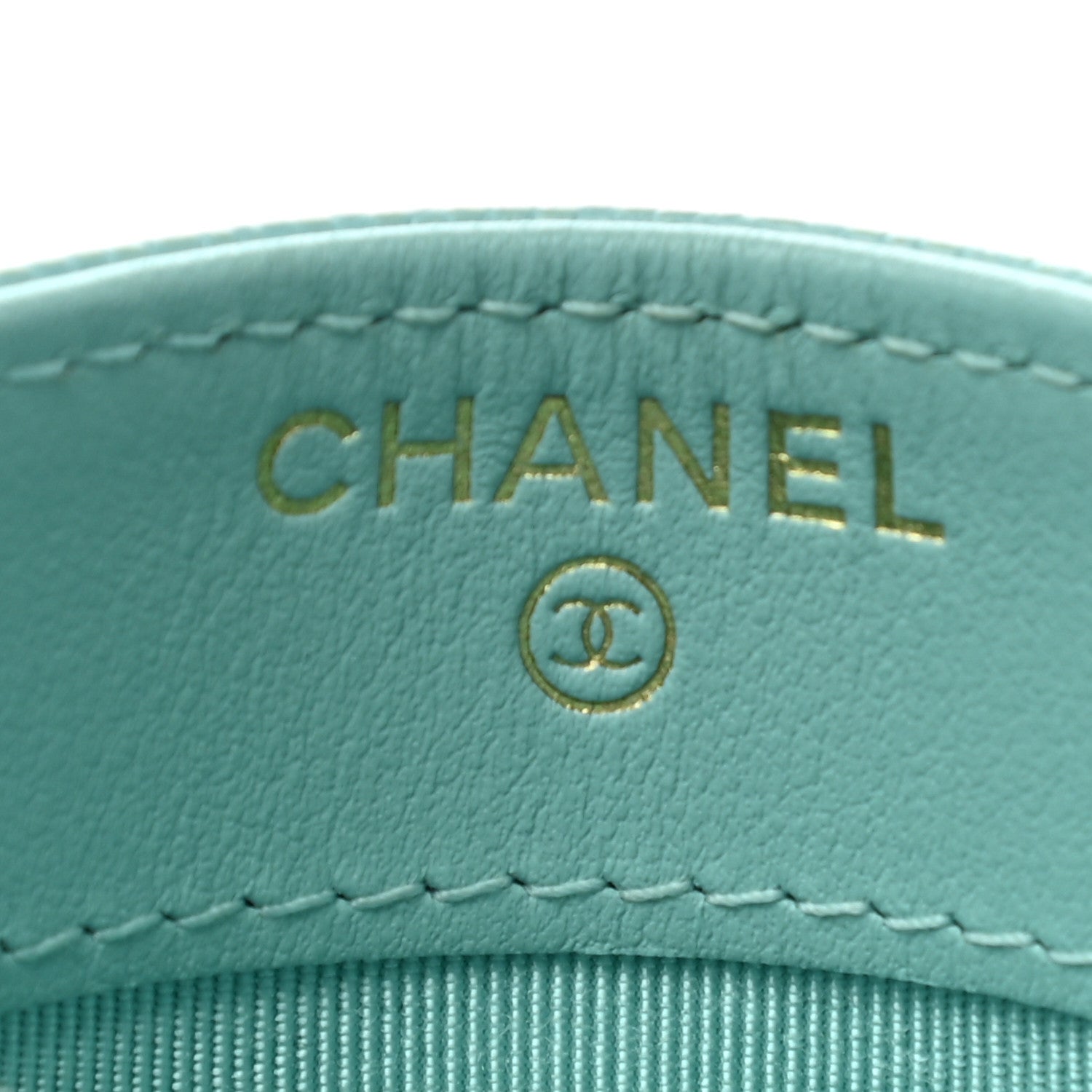 Chanel Caviar Quilted Card Holder Light Blue 6 of 9