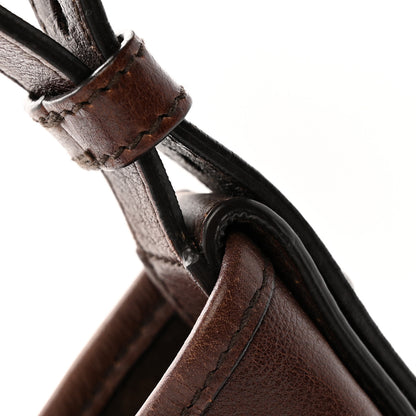 Saint Laurent Buffalo Leather Medium Mombasa Horn Bag Brown 11 of 12