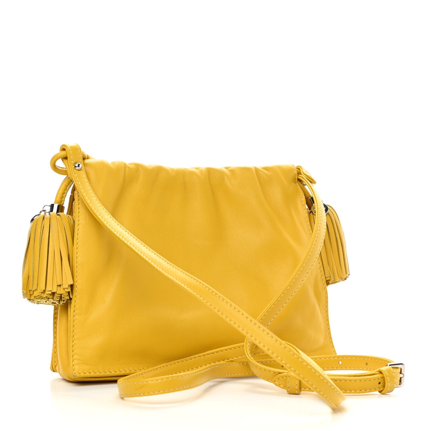 Loewe Nappa Small Flamenco Shoulder Bag Yellow 2 of 4