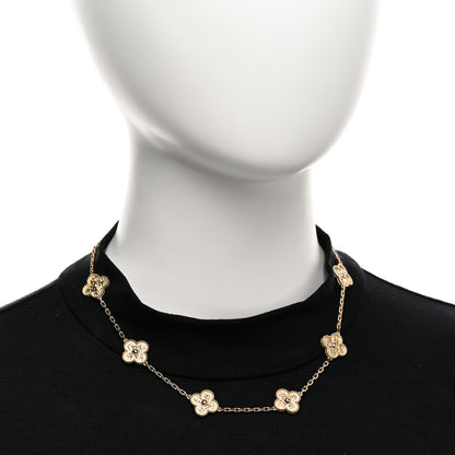 Van Cleef & Arpels 18K Yellow Gold 10 Motifs Vintage Alhambra Necklace 2 of 5