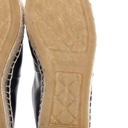 Chanel Lambskin CC Espadrilles 35 Black 7 of 9