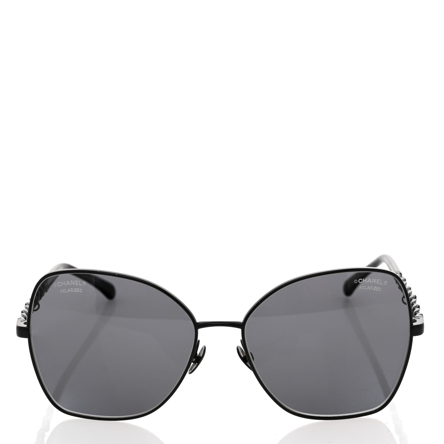 シャネル Chanel Metal Square Frame Chain Sunglasses 4274-Q Black 1248729