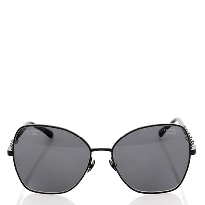 Chanel Metal Square Frame Chain Sunglasses 4274-Q Black 2 of 8
