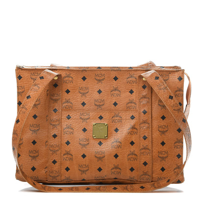 MCM Visetos Shopper Tote Cognac 1 of 13