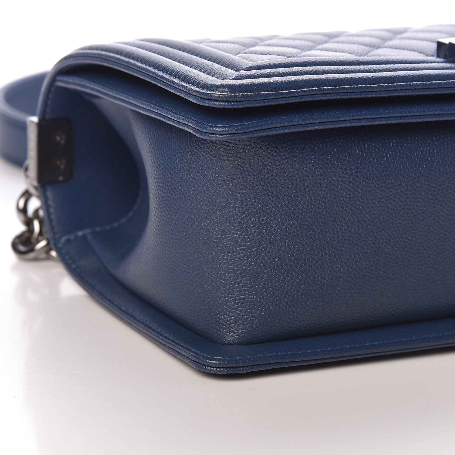 Chanel Caviar Quilted Medium Boy Flap Dark Blue 9 of 11