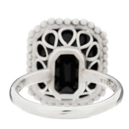 Tiffany Sterling Silver Black Onyx Ziegfeld Daisy Ring 55 7.25 4 of 6