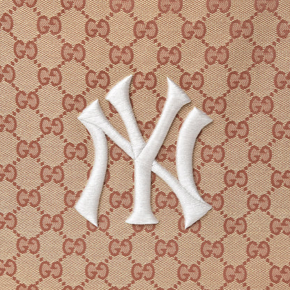 Gucci X MLB GG Monogram NY Yankees Medium Backpack Beige Ruggine Ivory 11 of 11