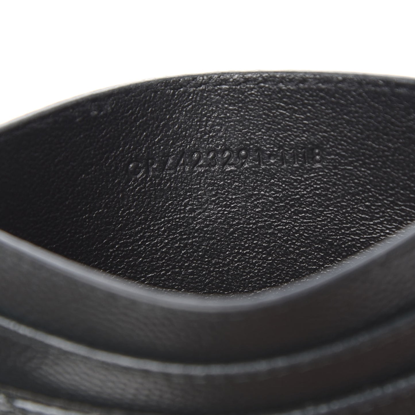 Grain De Poudre Matelasse Chevron Monogram Credit Card Case Black