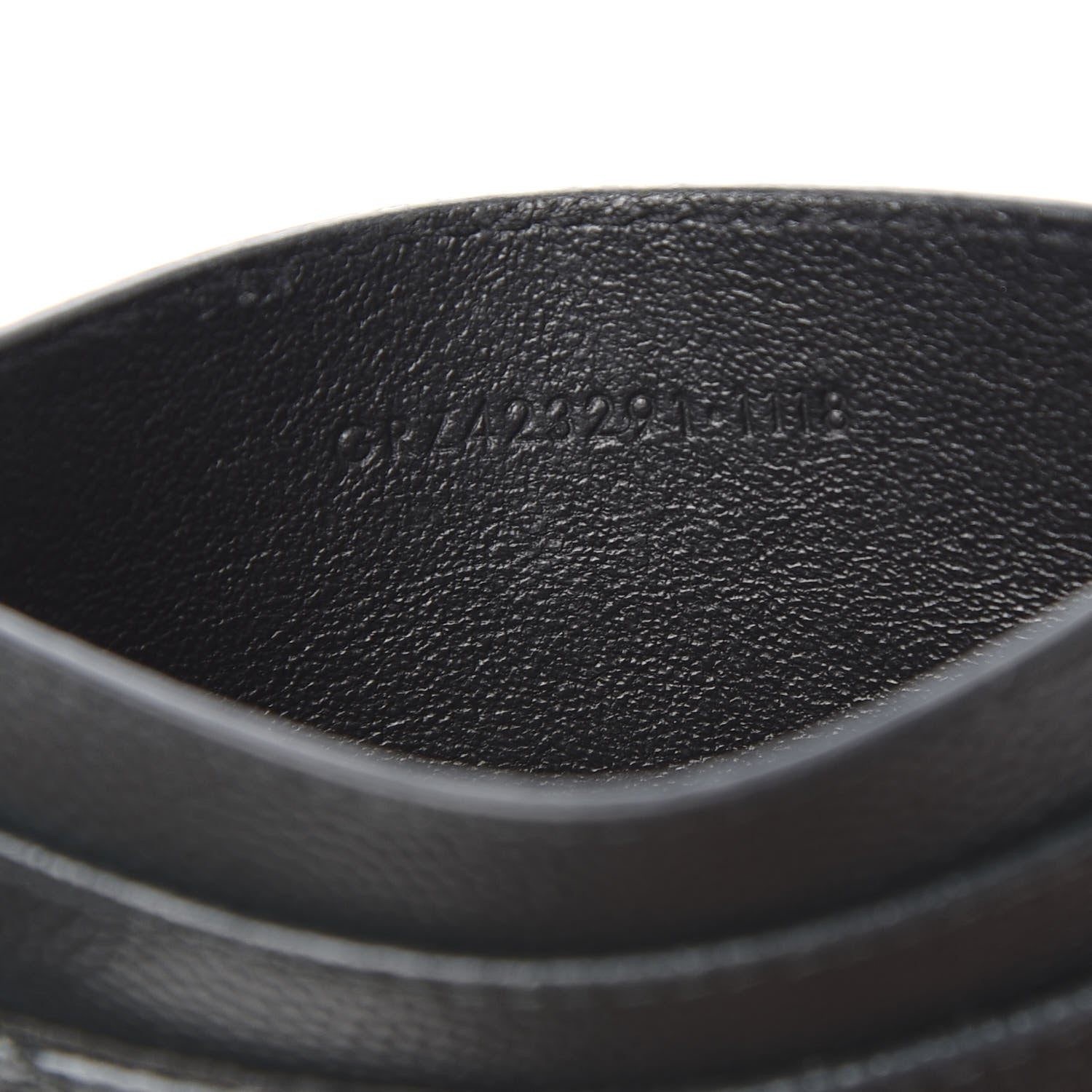 Saint Laurent Grain De Poudre Matelasse Chevron Monogram Credit Card Case Black 7 of 8