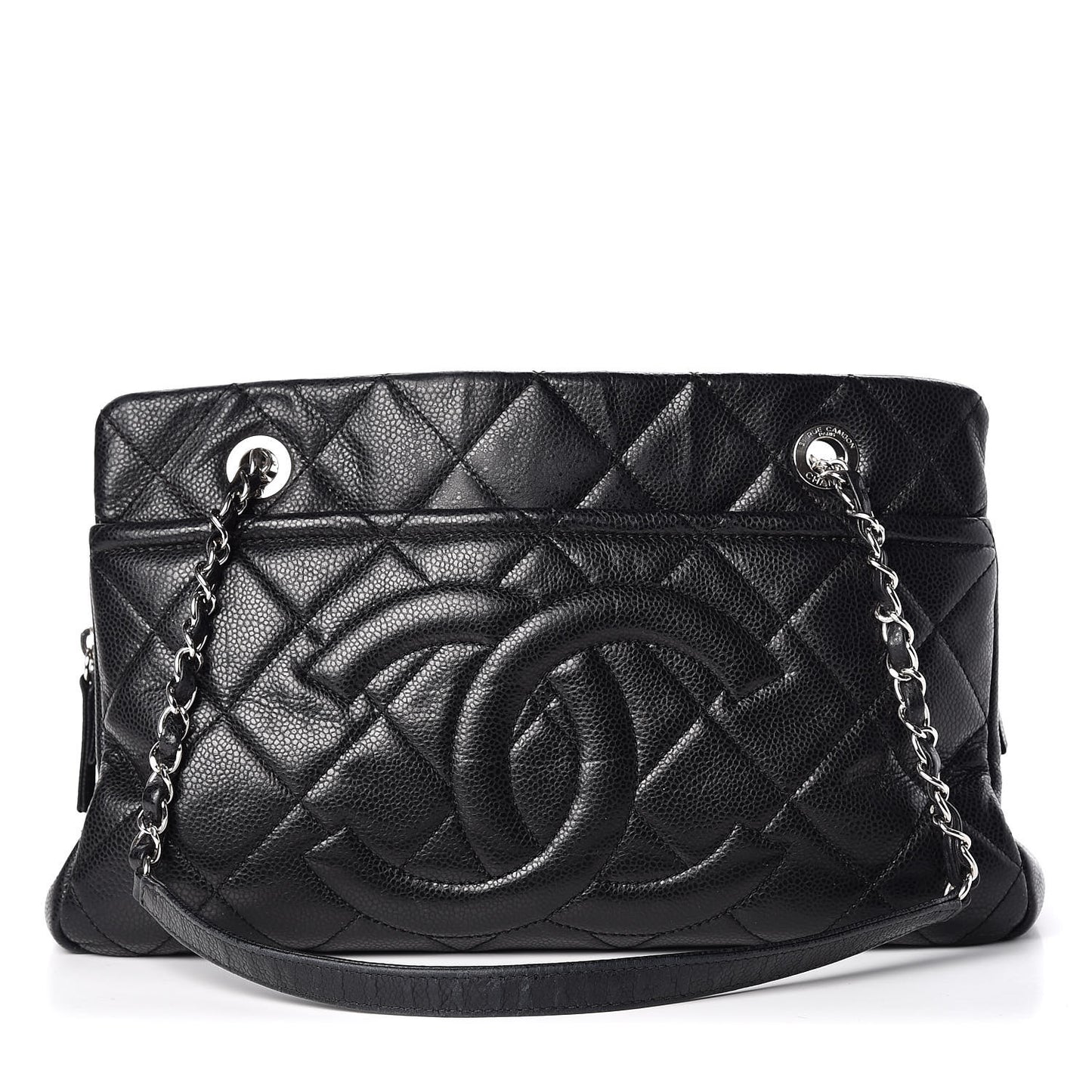Caviar Quilted Timeless CC Soft Tote Black