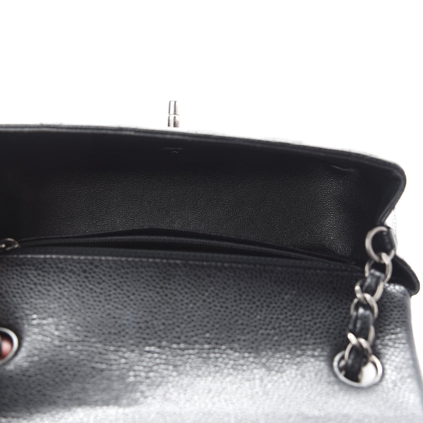 Caviar Quilted Mini Rectangular Flap Black