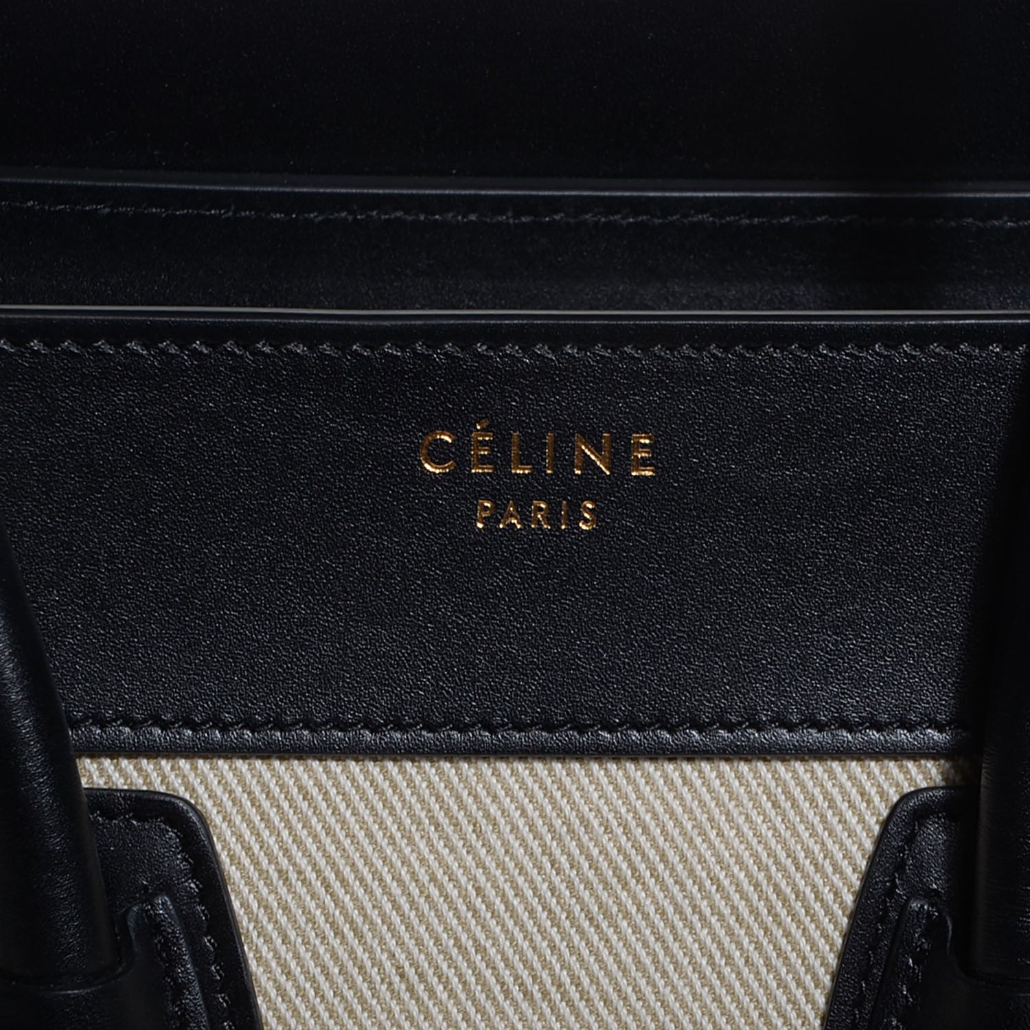 Celine Canvas Smooth Calfskin Micro Tri-Color Luggage Natural 9 of 9