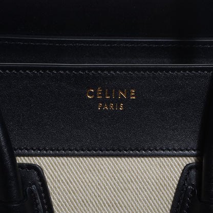 Celine Canvas Smooth Calfskin Micro Tri-Color Luggage Natural 9 of 9