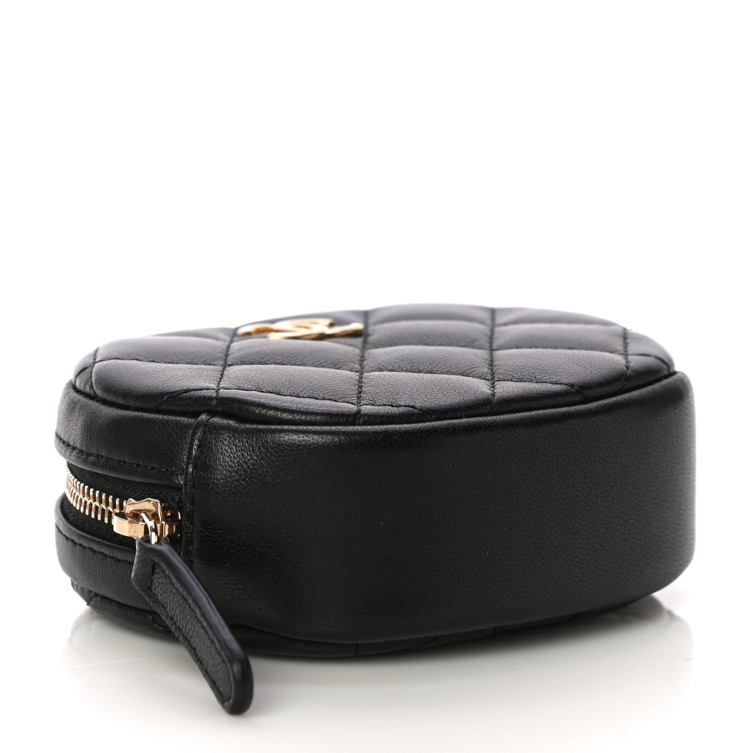 Chanel Lambskin Quilted Zip Around Classic Coin Purse Black 4 of 11
