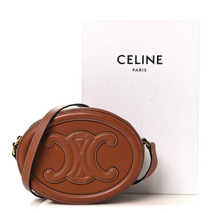 Celine Smooth Calfskin Cuir Triomphe Oval Bag Tan 11 of 11