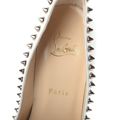 Christian Louboutin Kid Specchio Dorispiky 100 Pumps 37 Neige Colombe 5 of 7