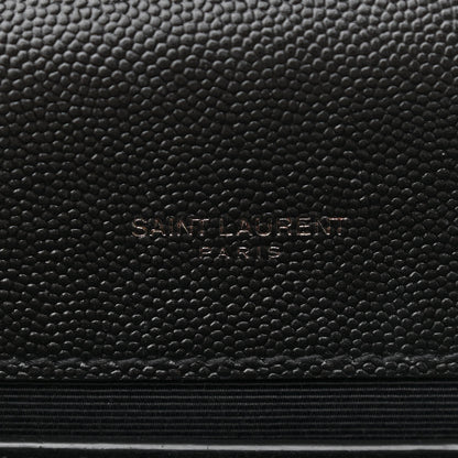 Saint Laurent Grain De Poudre Small Monogram Kate Satchel Black 6 of 10