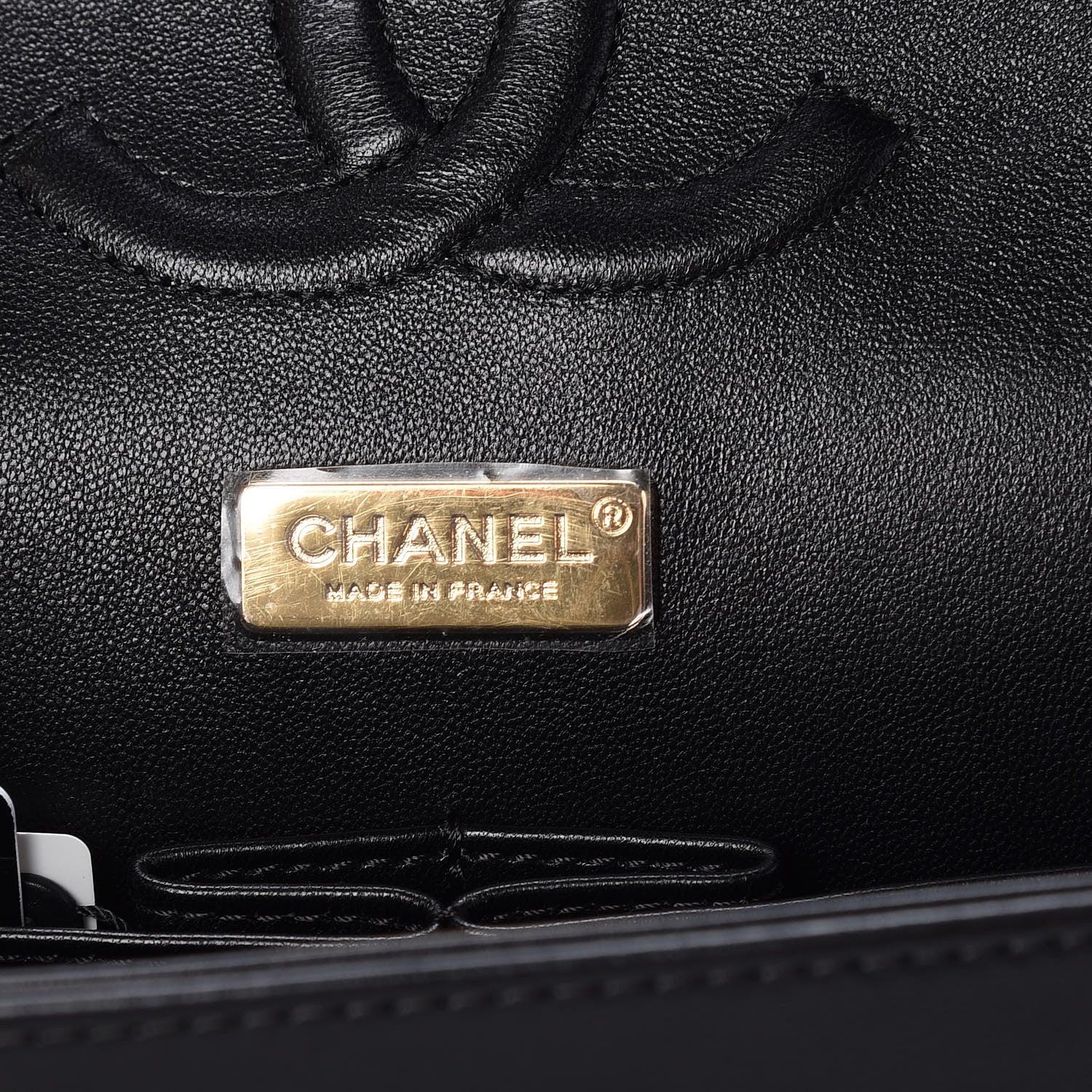 Chanel Lambskin Resin Glitter Medium Double Flap Black Pink 6 of 13