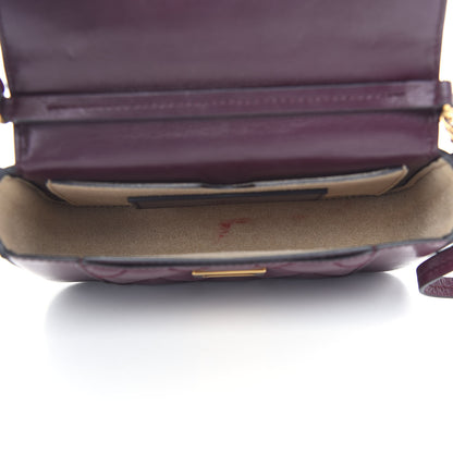 Givenchy Goatskin Quilted GV3 Mini Pocket Convertible Bag Aubergine 5 of 10