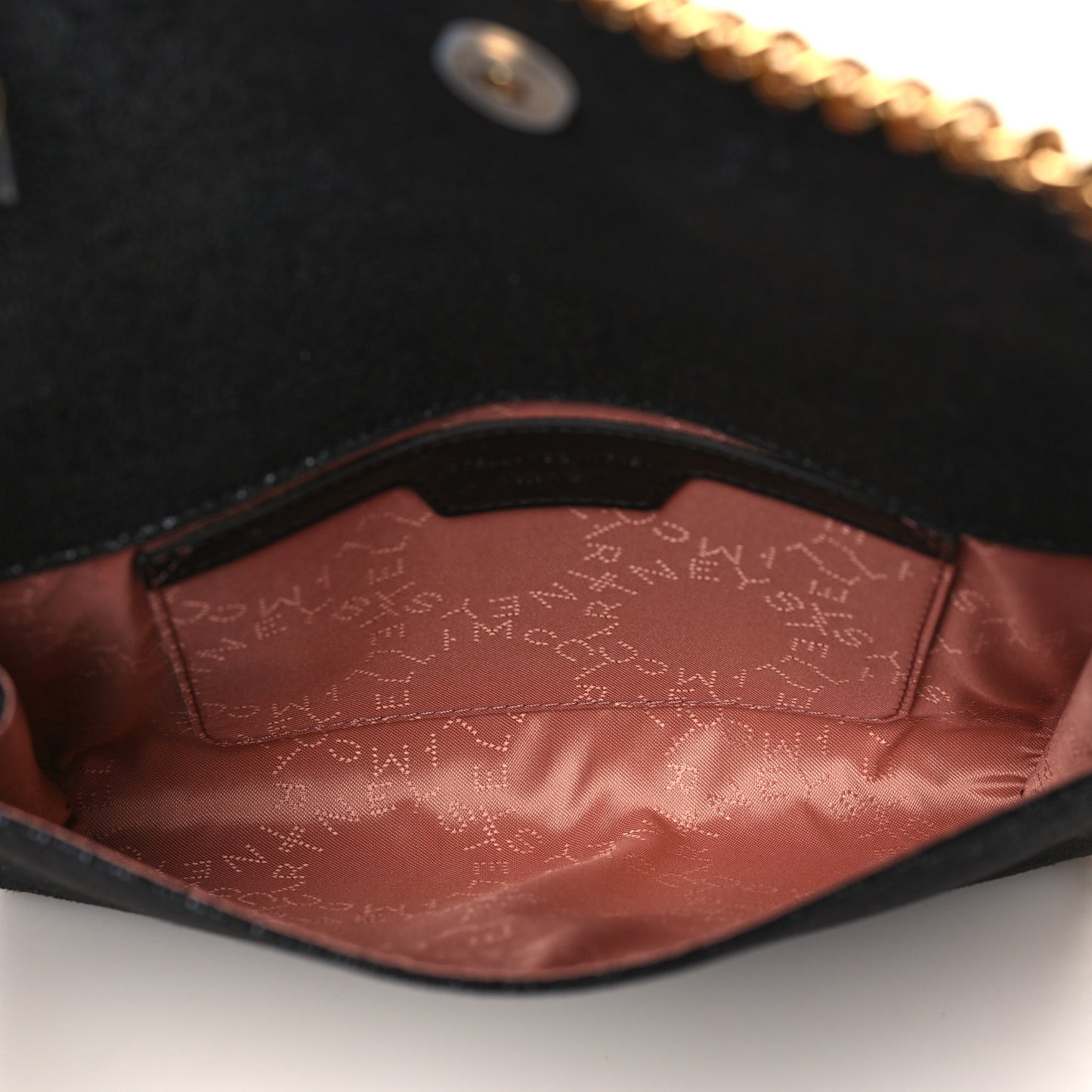 Shaggy Deer Mini Falabella Crossbody Bag Black