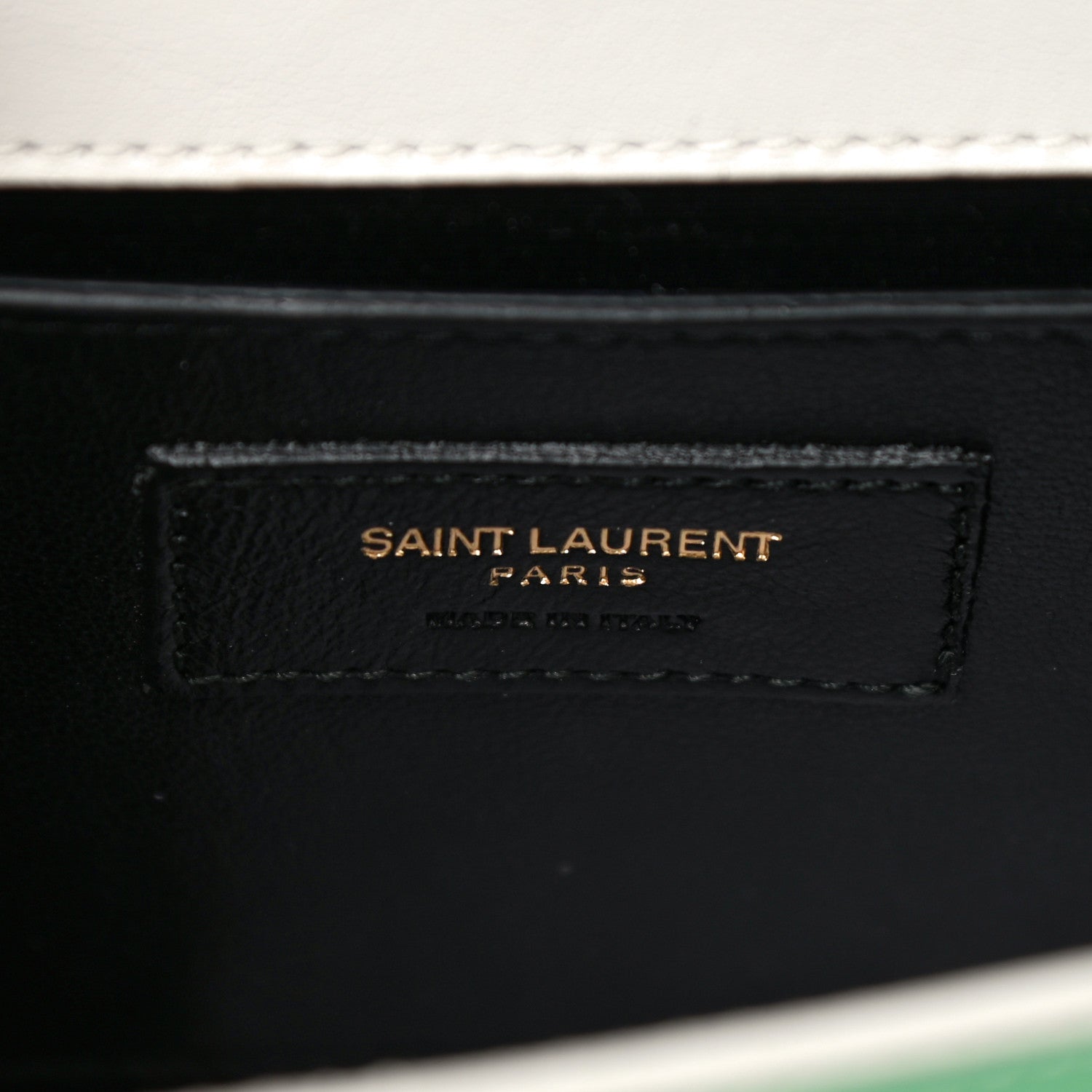 Saint Laurent Grain De Poudre Small Classic Monogram Shapes Print Kate Satchel White 7 of 10