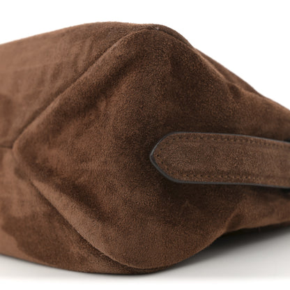 Prada Scamosciato Suede Medium Aimee Shoulder Bag Cacao 9 of 9