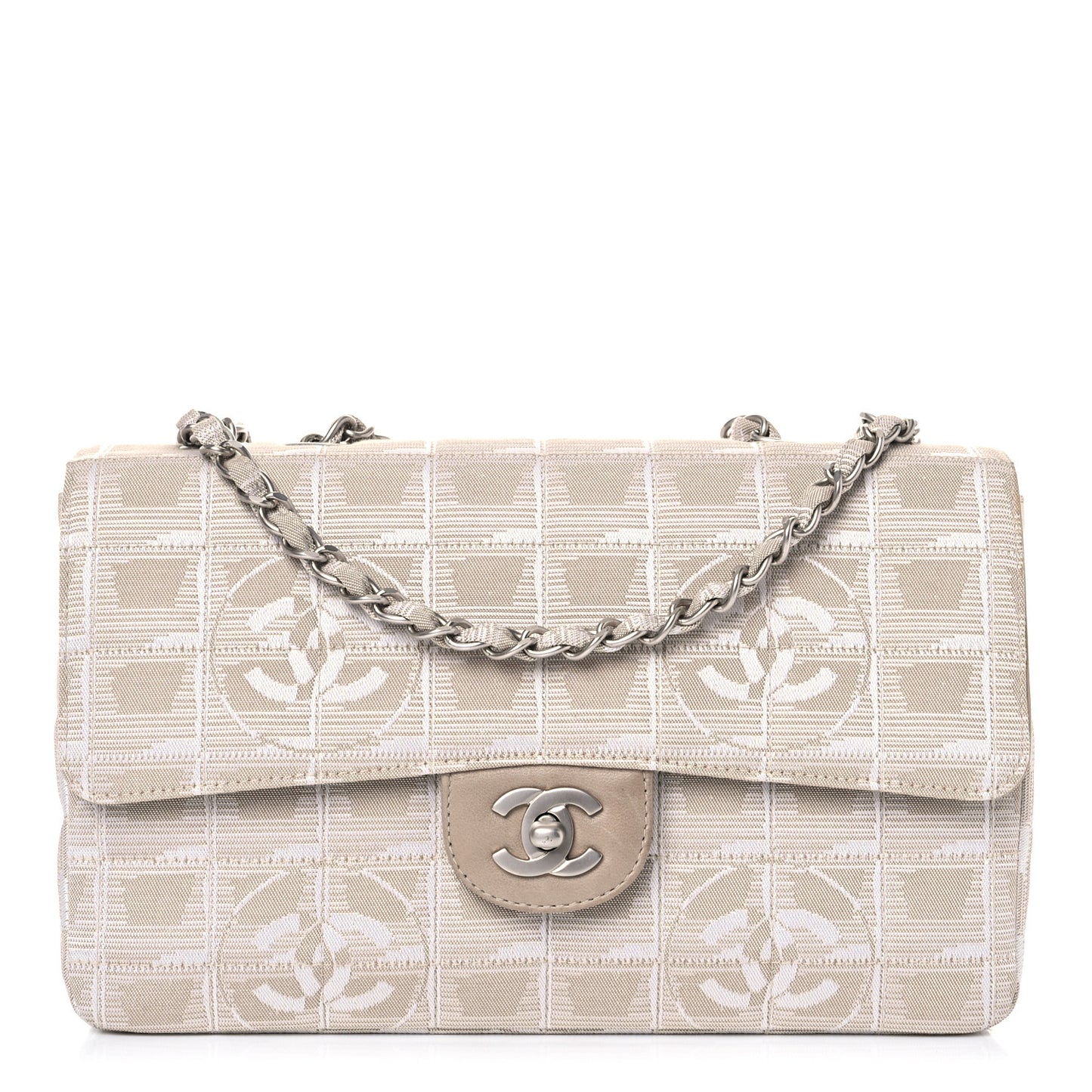 Nylon Medium Travel Flap Light Beige