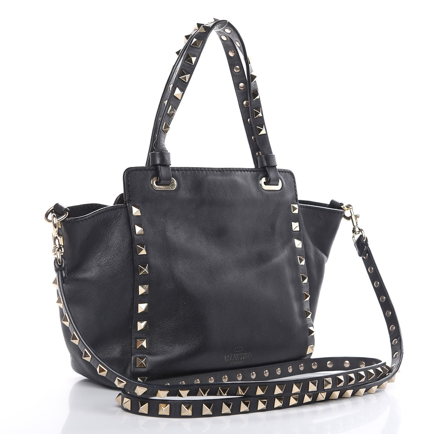 Valentino Garavani Vitello Mini Rockstud Tote Black 3 of 18