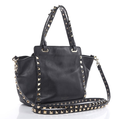 Valentino Garavani Vitello Mini Rockstud Tote Black 3 of 18