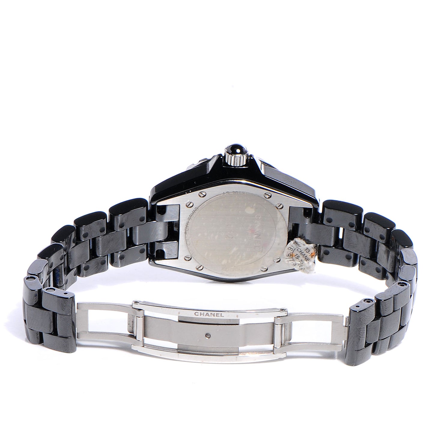 Stainless Steel Ceramic Diamond Pave Bezel Dial 33mm J12 Quartz Watch Black
