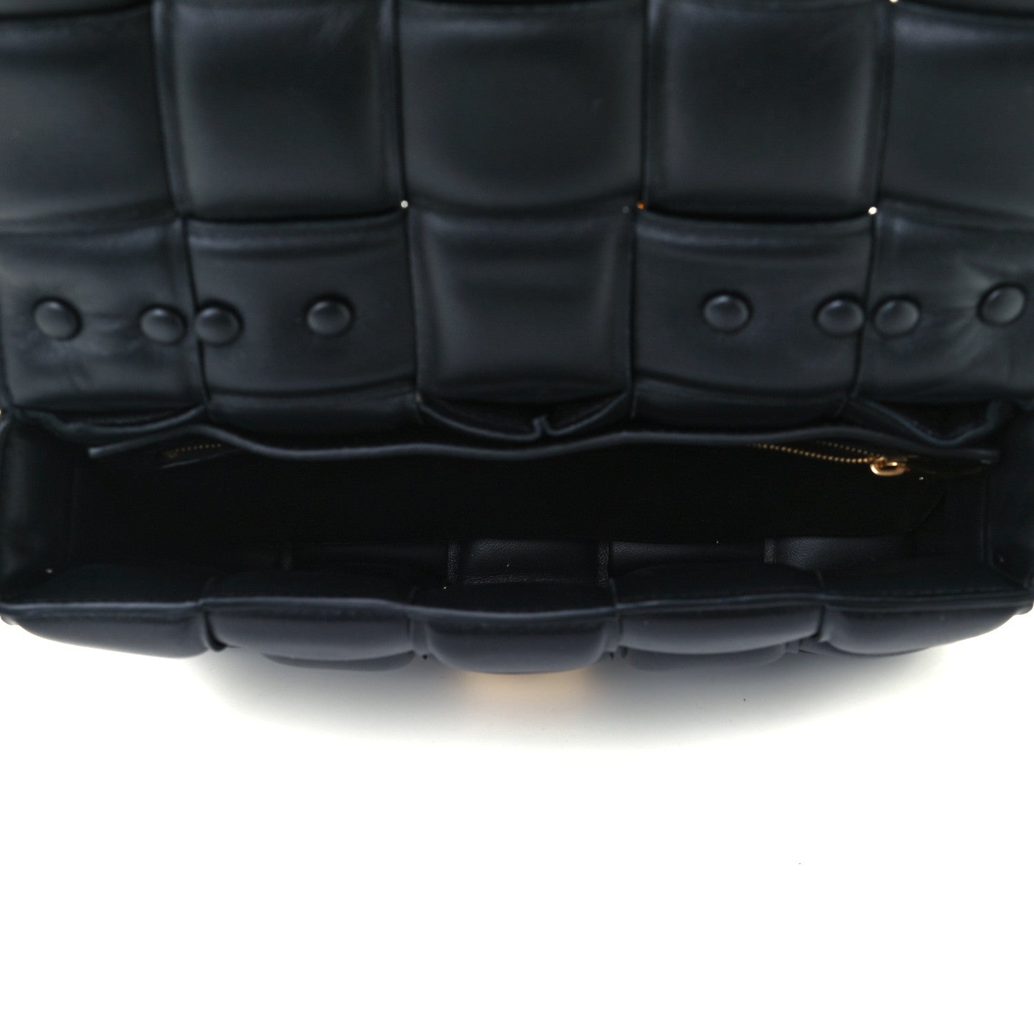 Bottega Veneta Lambskin Maxi Intreccio Padded Chain Cassette Crossbody Bag Black 5 of 12