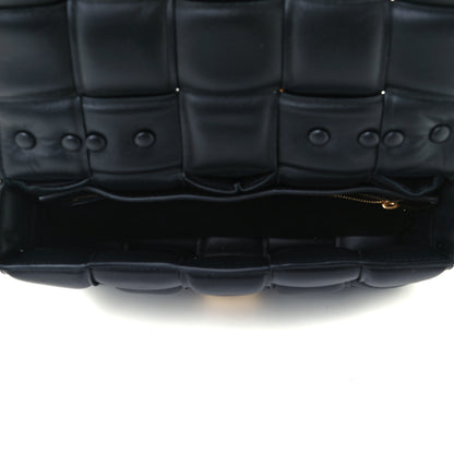 Bottega Veneta Lambskin Maxi Intreccio Padded Chain Cassette Crossbody Bag Black 5 of 12