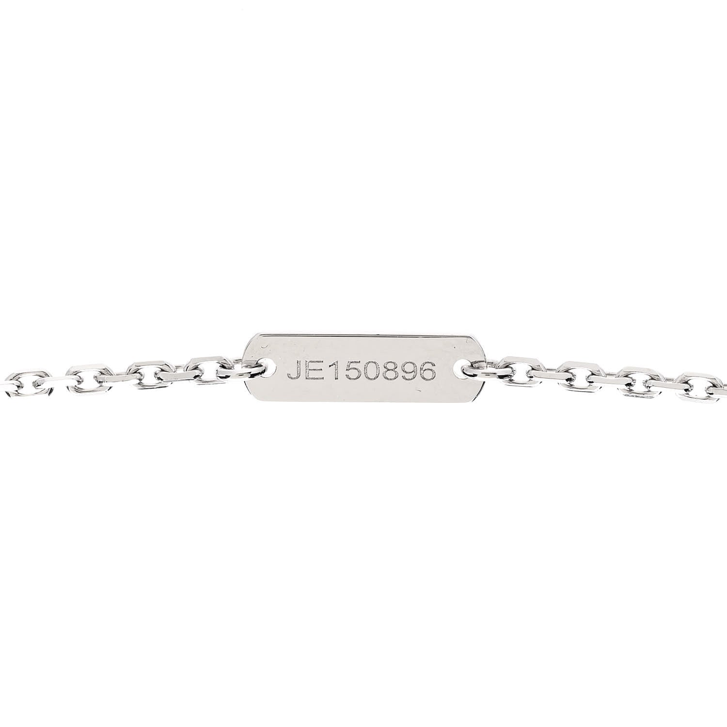Van Cleef & Arpels 18K White Gold Mother of Pearl Vintage Alhambra Pendant Necklace 5 of 6