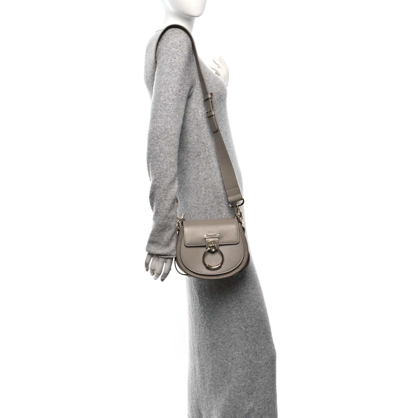 Calfskin Small Tess Bag Motty Grey