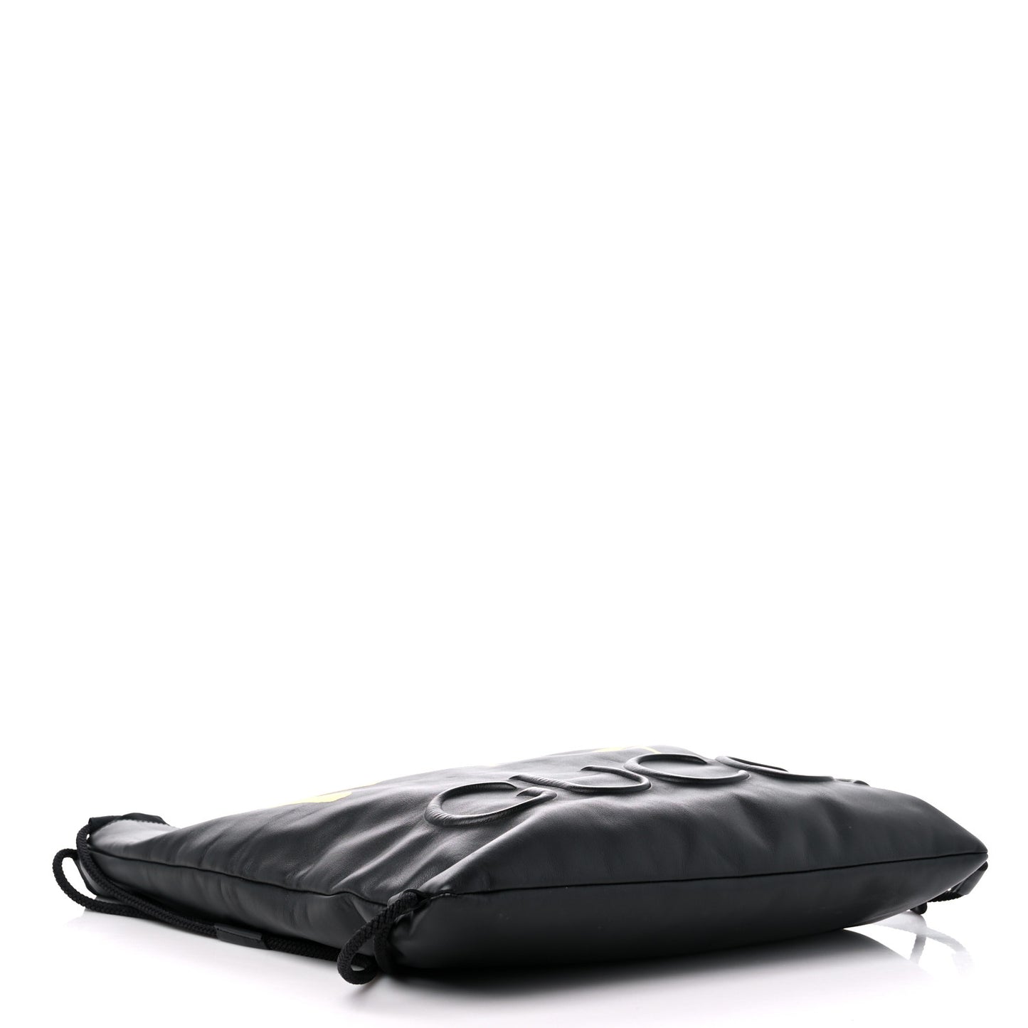 Calfskin Small GucciGhost Drawstring Backpack Black