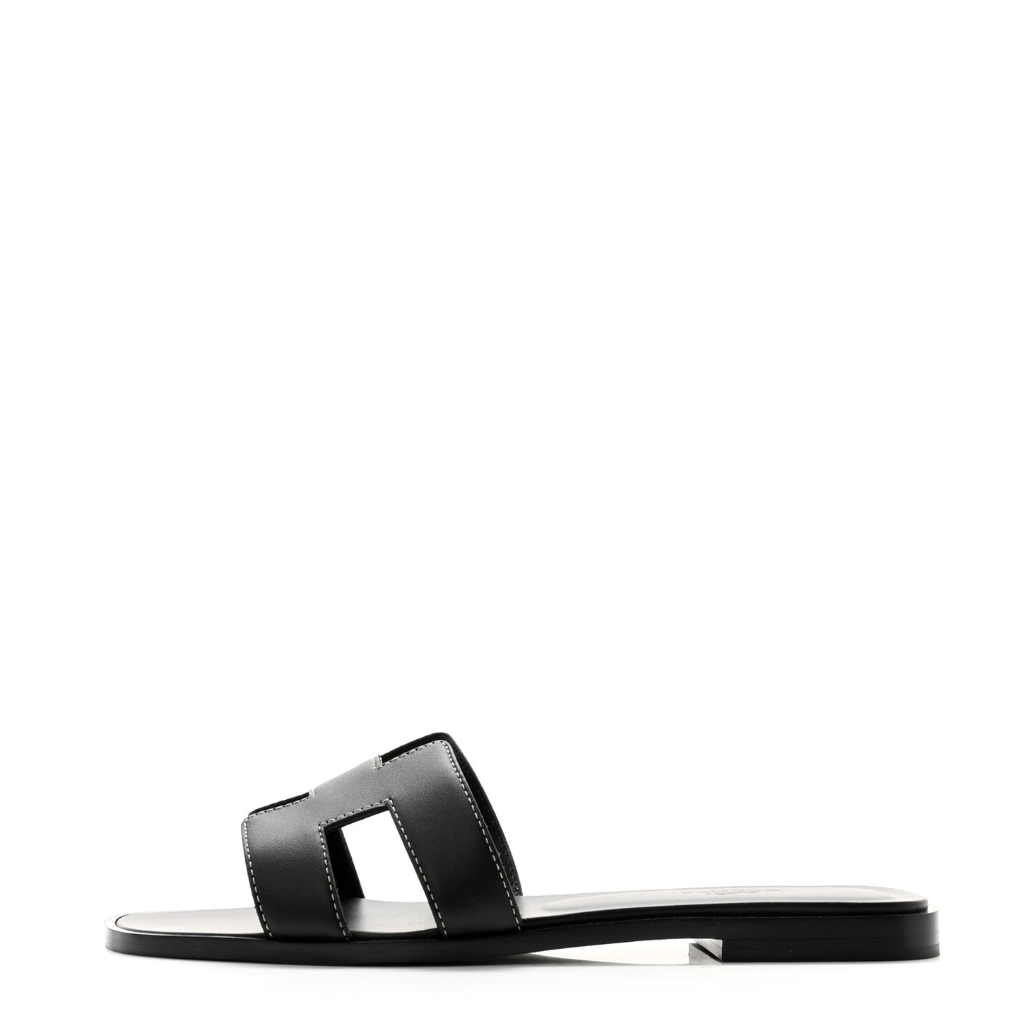 Box Calfskin Oran Sandals 37 Black