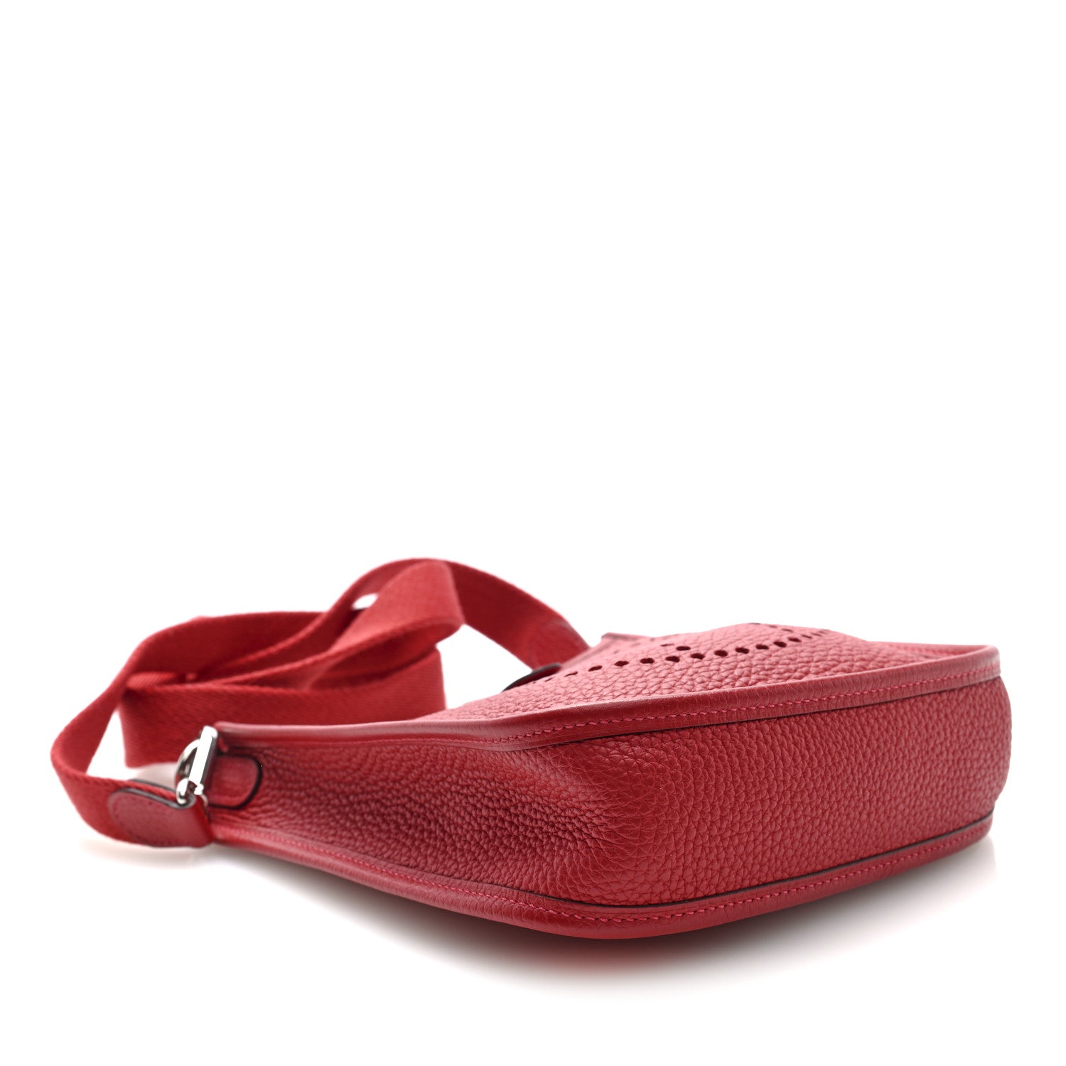 Hermes Taurillon Clemence Evelyne TPM Rouge Casaque 4 of 10