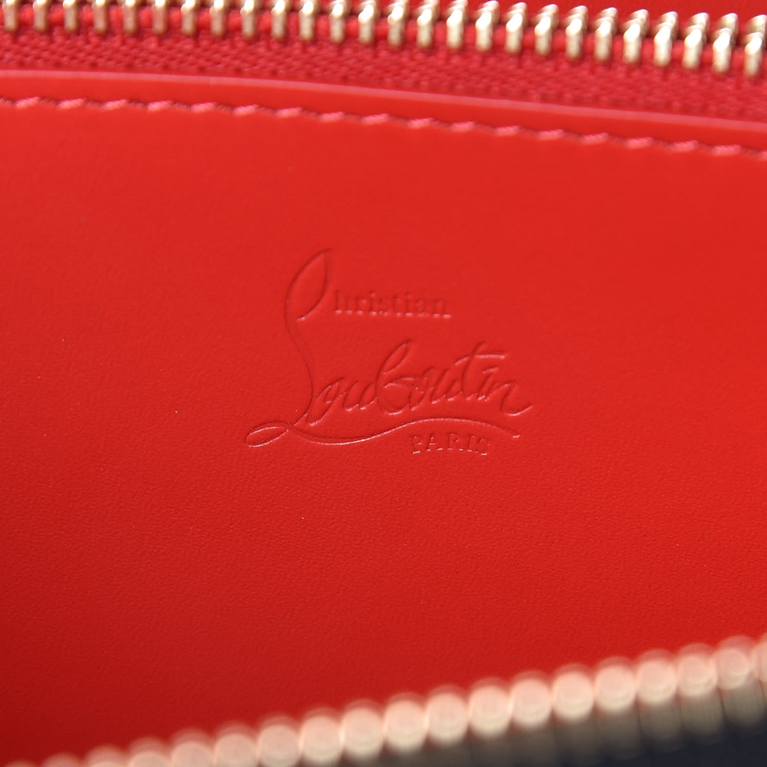 Christian Louboutin Calfskin Empire Panettone Spiked Zip Around Wallet Black 6 of 6