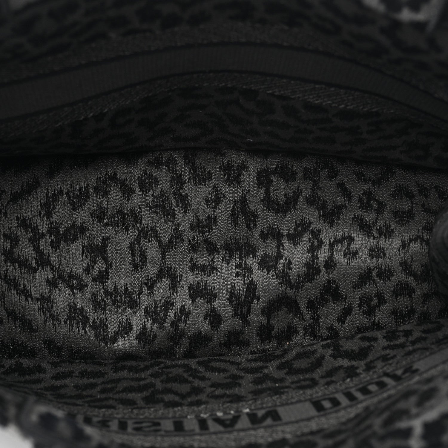 Christian Dior Canvas Mizza Embroidered Large Leopard Book Tote Grey 5 of 10