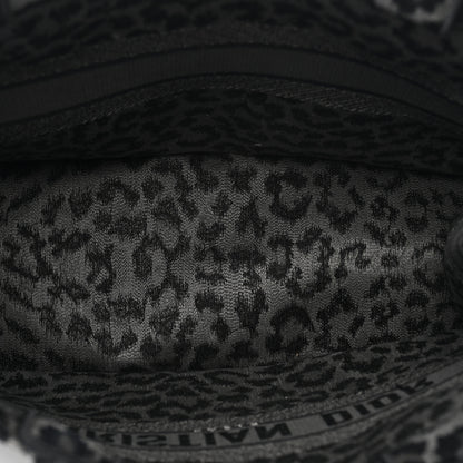 Christian Dior Canvas Mizza Embroidered Large Leopard Book Tote Grey 5 of 10