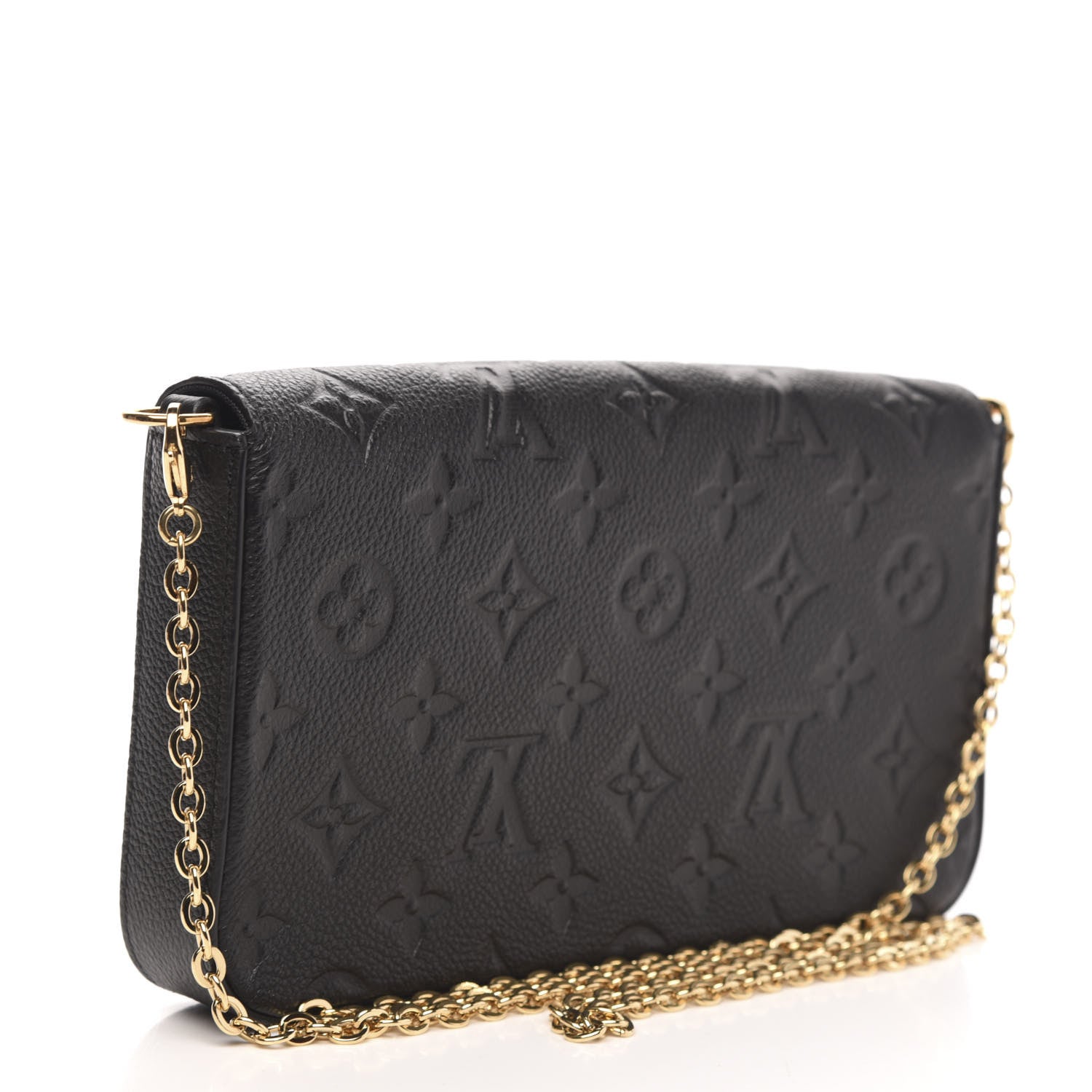 Louis Vuitton Empreinte Pochette Felicie Chain Wallet Black 3 of 9